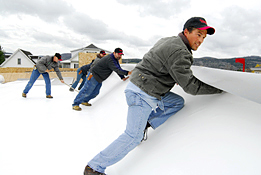 Maine Corporate, Construction, and Medical Photography - Roof Installation