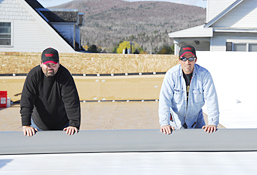 Unrolling Roof Material